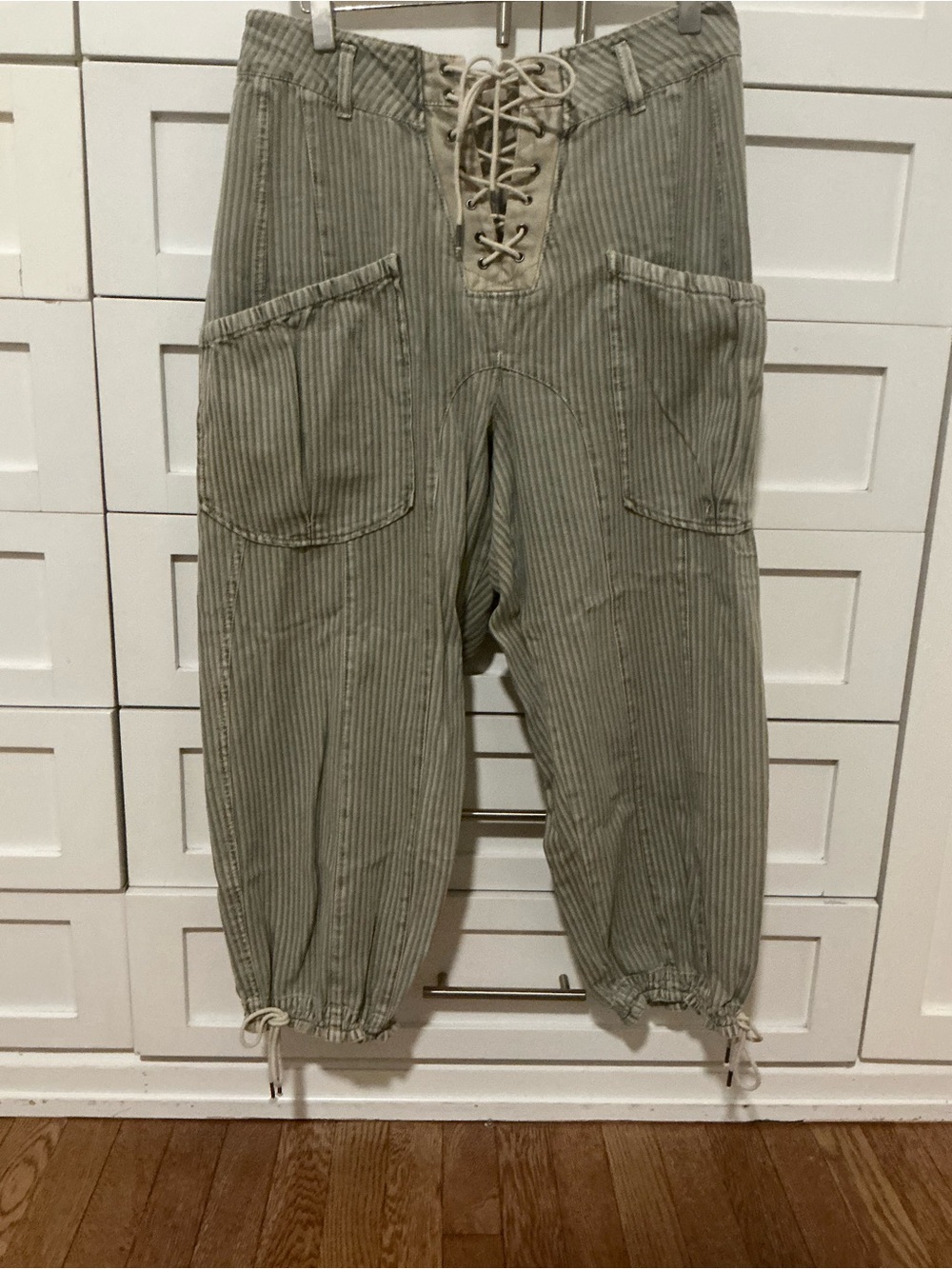 We The Free Olive Lace-Up Utility Capris